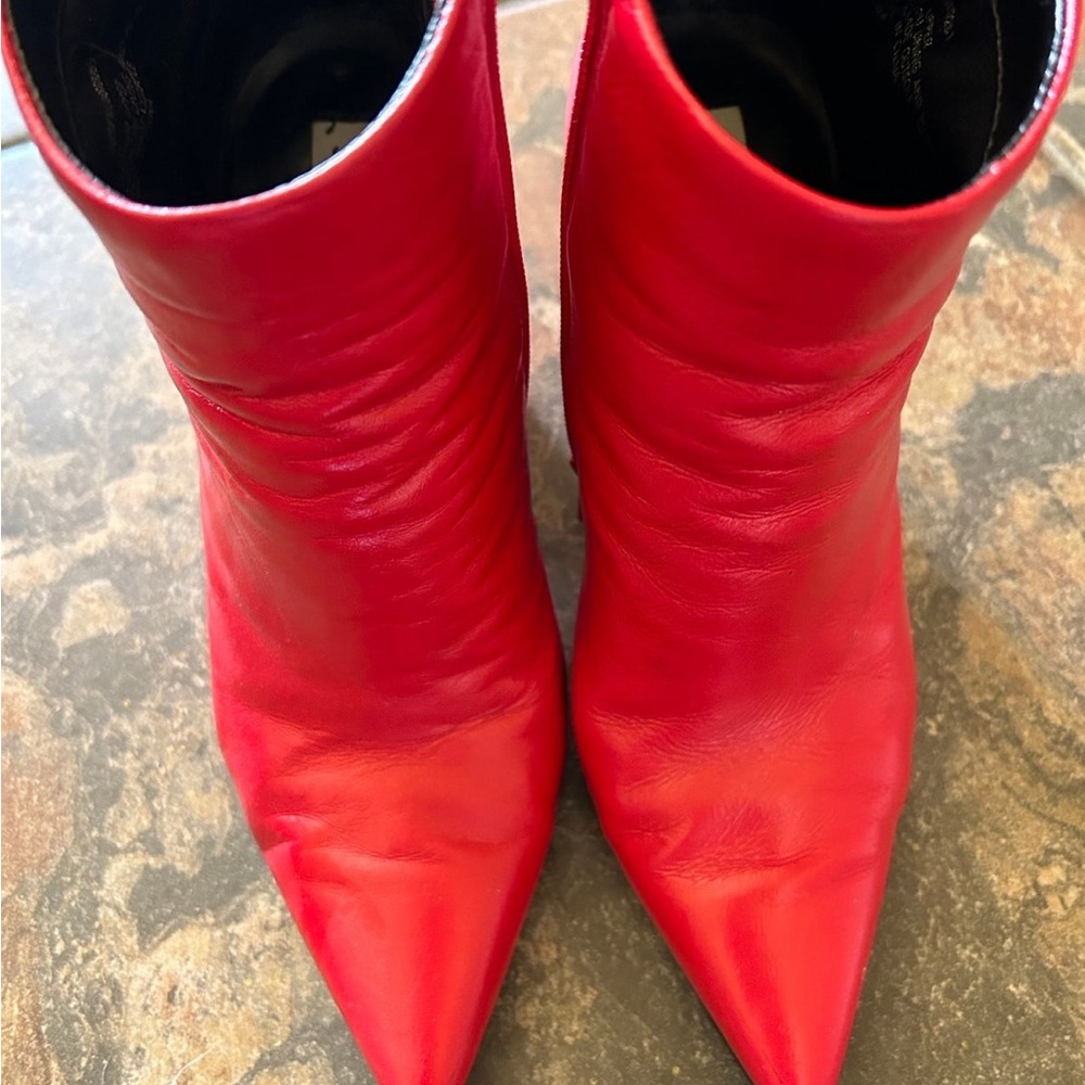 Steve Madden Bold Red Ankle Booties